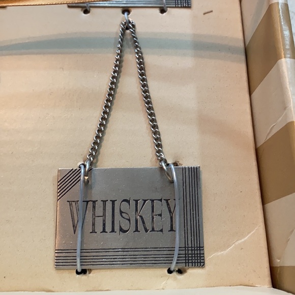 Bombay NWT set of 4 piece bar ware booze alcohol bottle nickel brass - Picture 6 of 6